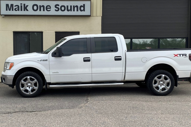 2025 Ford F-150 with computer-cut window tint installation in North Bay